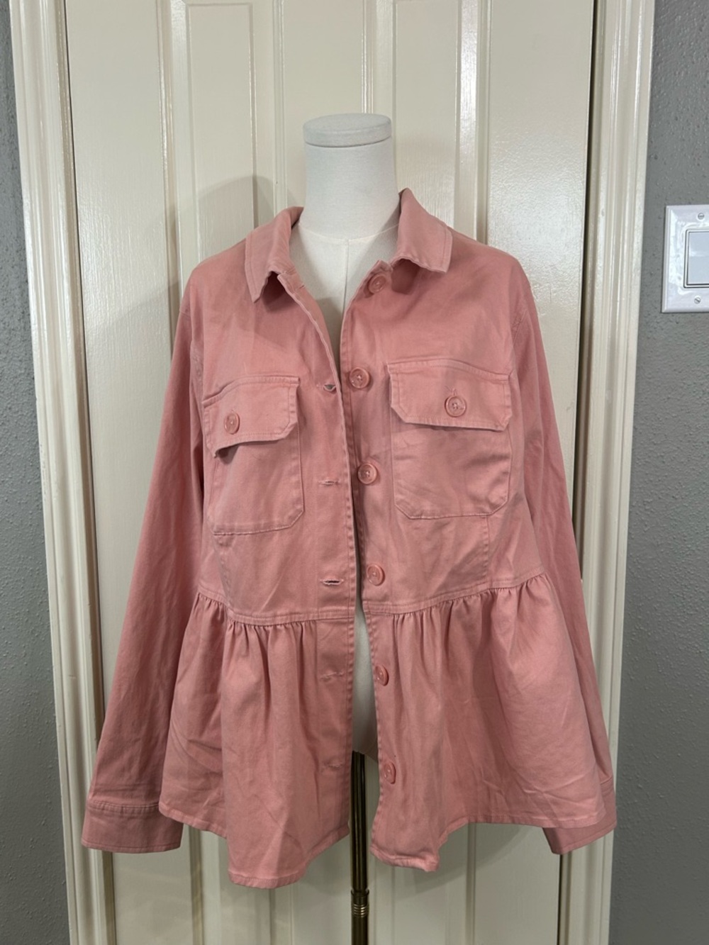 Torid Peplum Lightweight Jacket Size 1 (1X, 14/16)